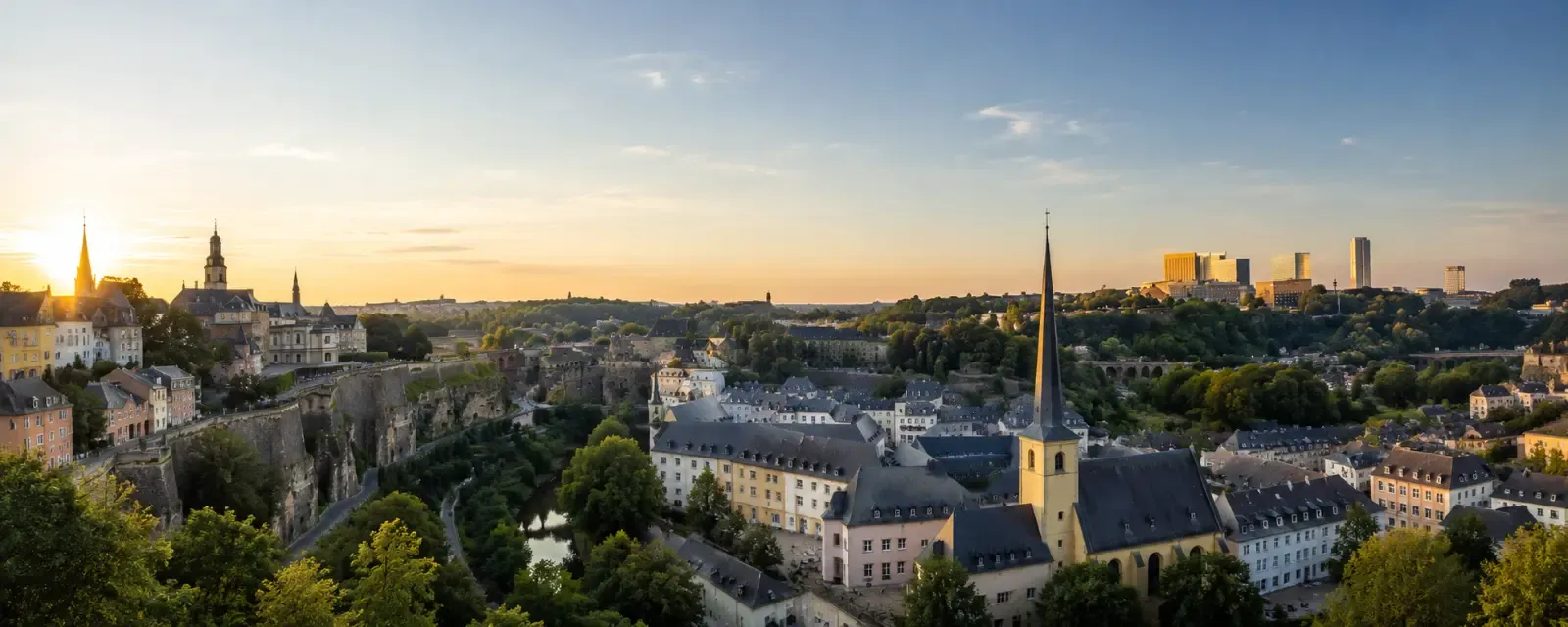 Panoramablick auf die Stadt Luxemburg