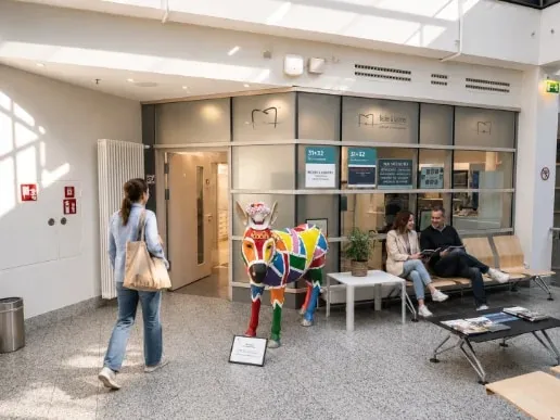 Reception of our clinic at the Hôpital Kirchberg (HRS)